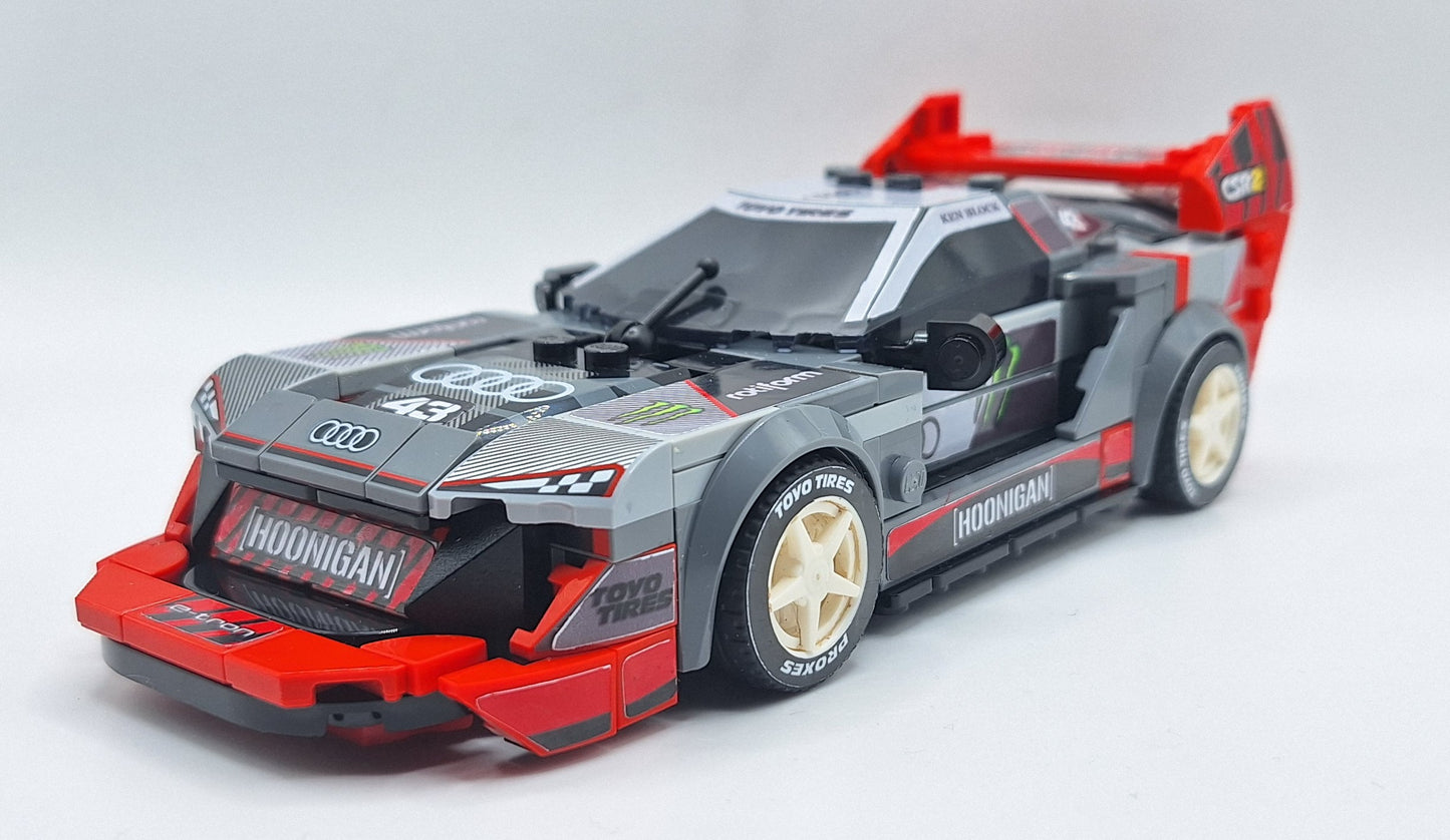 Hoonitron Custom Sticker Set For Speed Champions 76921 Audi S1 E-Tron