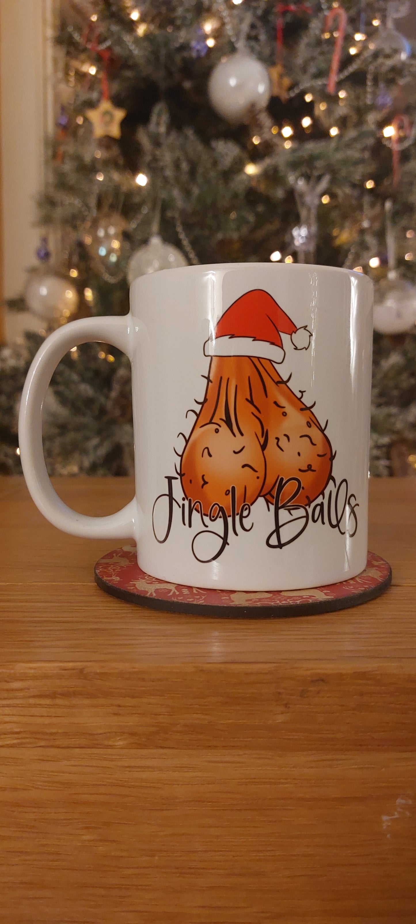Jingle Balls Christmas Mug | Crude Secret Santa Gift