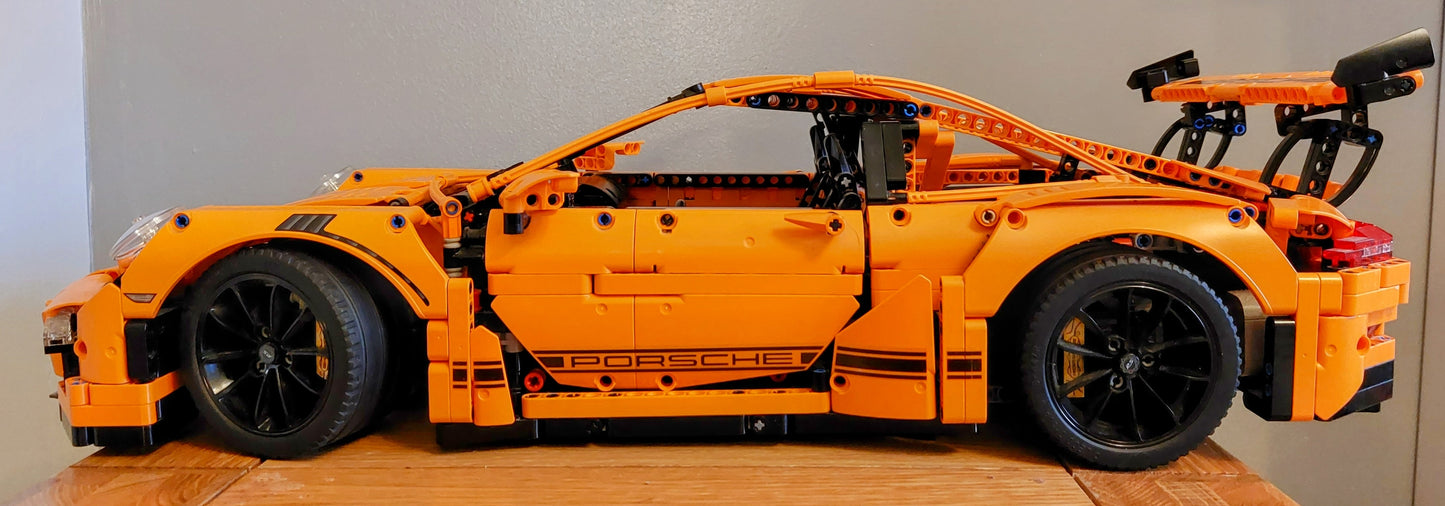 Porsche GT3 RS 42056 Custom Door And Spoiler Sticker Set "Porsche Stripes"