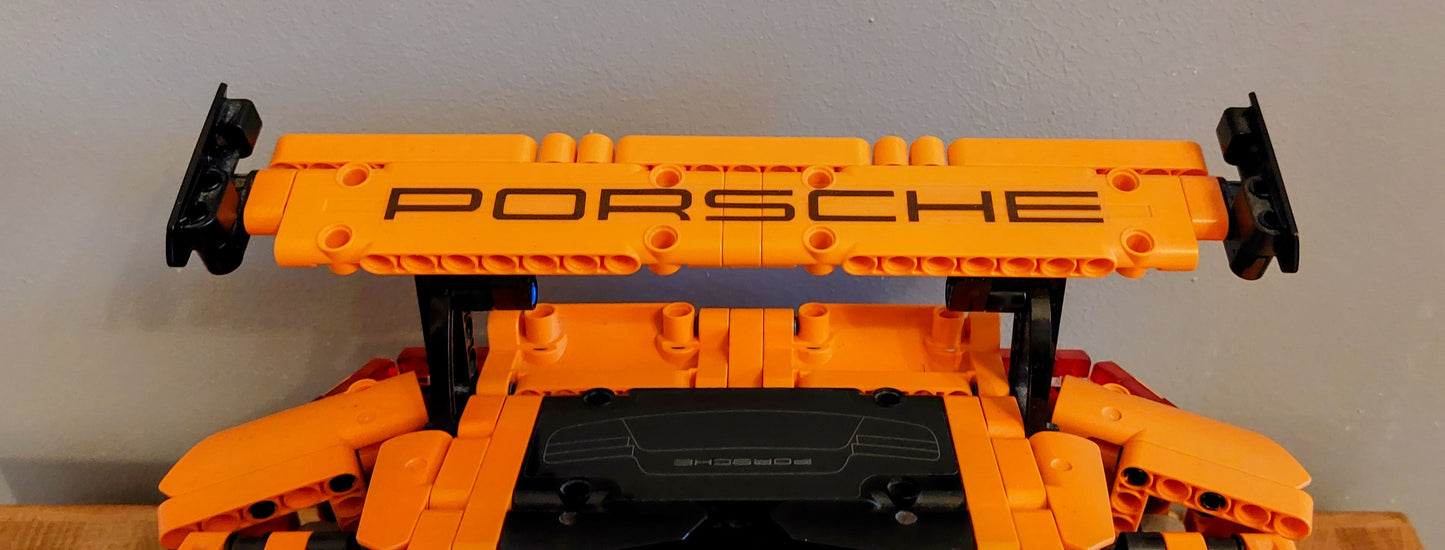 Porsche GT3 RS 42056 Custom Door And Spoiler Sticker Set "Porsche Stripes"