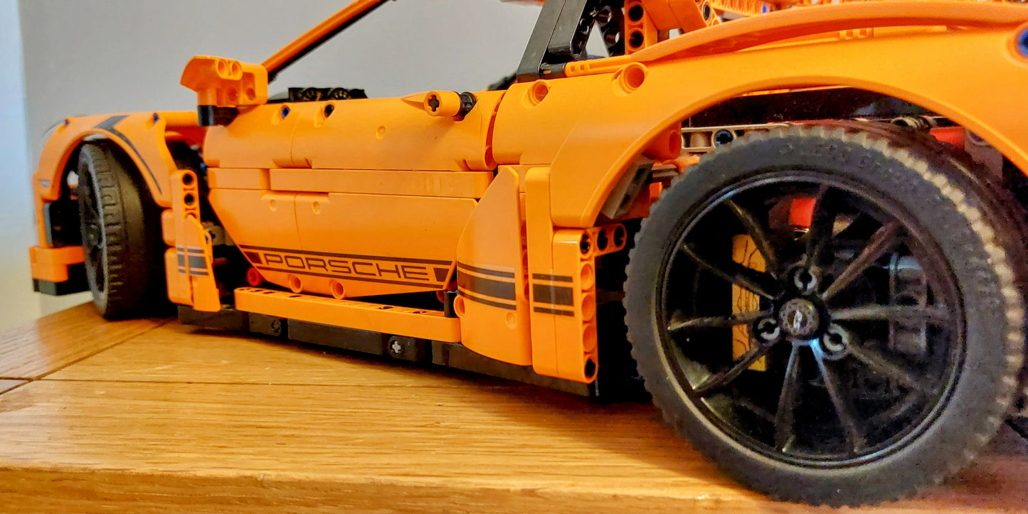 Porsche GT3 RS 42056 Custom Door And Spoiler Sticker Set "Porsche Stripes"