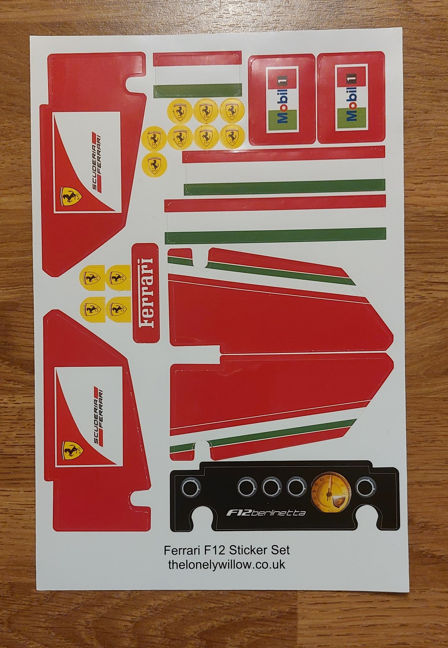 Ferrari F12 Sticker Set For Technology Set TGL T5001