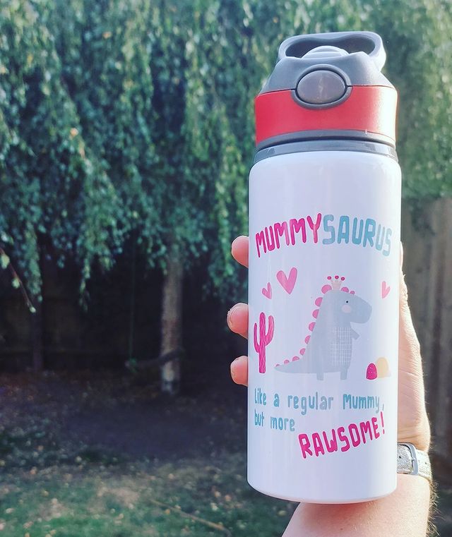 Mummysaurus 650ml Aluminium Water Bottle