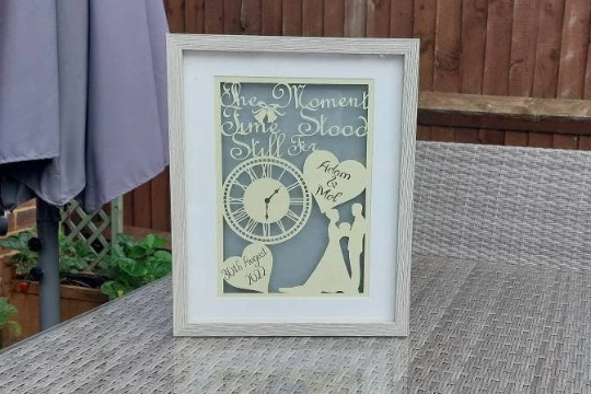 Personalised Wedding Box Frame Art | Custom Wedding Gift