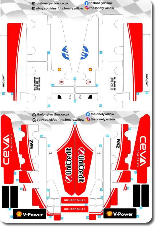 42207 Sticker Set 42207 LEGO Ferrari SF-26 2026 Livery Sticker Set – TheLonelyWillow