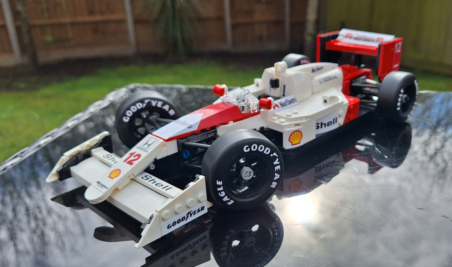 Custom Sticker Set For LEGO McLaren MP4/4 10330 Senna and Prost