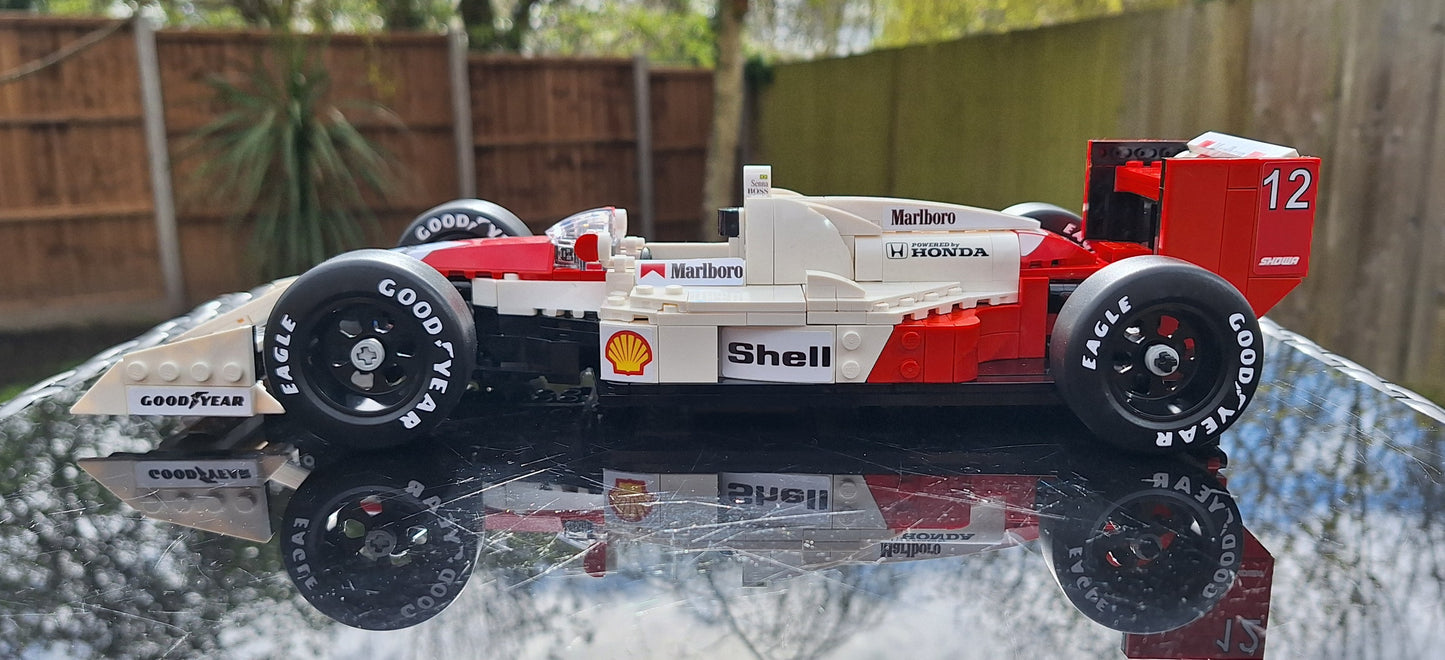 Custom Sticker Set For LEGO McLaren MP4/4 10330 Senna and Prost