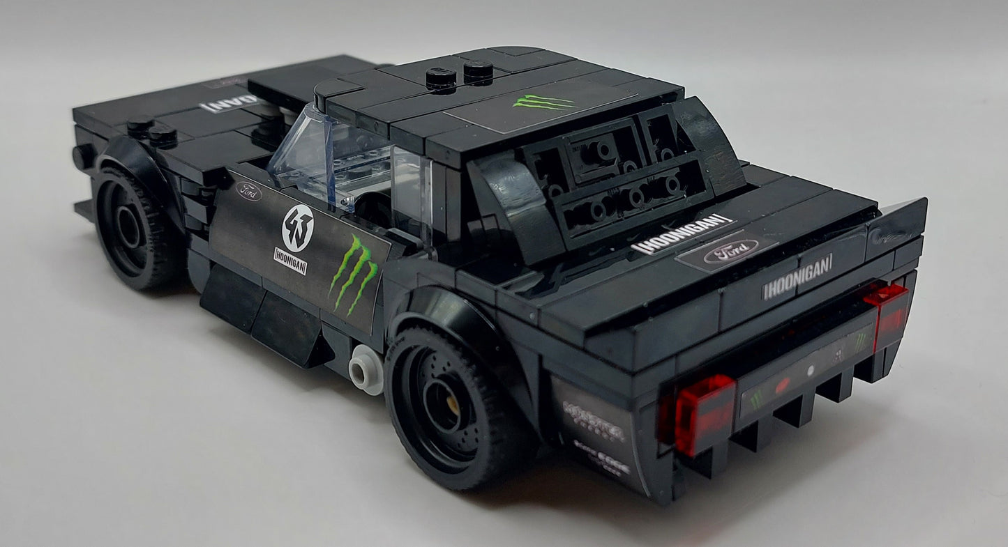 Ken Block Hoonicorn Custom Sticker Set For Speed Champions MOC 76912