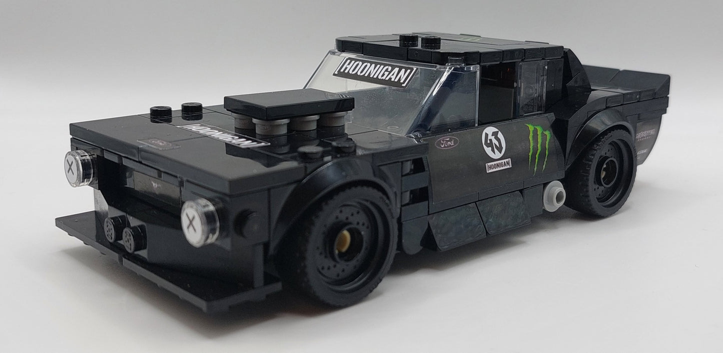 Ken Block Hoonicorn Custom Sticker Set For Speed Champions MOC 76912